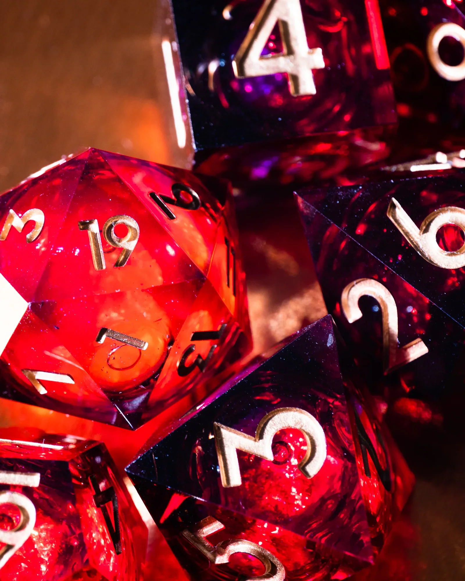 Dispel Dice: Messmer's Flame 7-Piece Polyhedral Dice Set - Image 2