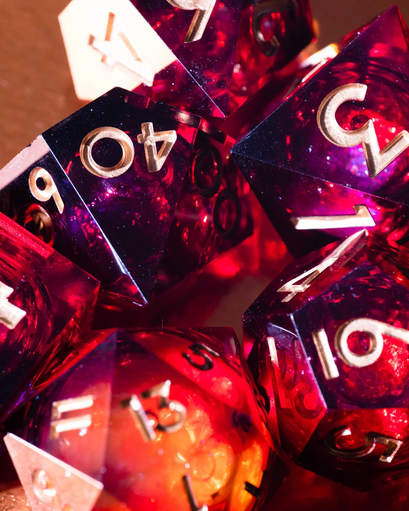 Dispel Dice: Messmer's Flame 7-Piece Polyhedral Dice Set - Image 4