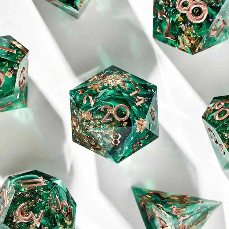 Dispel Dice: Mossy Glade 7-Piece Polyhedral Dice Set - Image 2