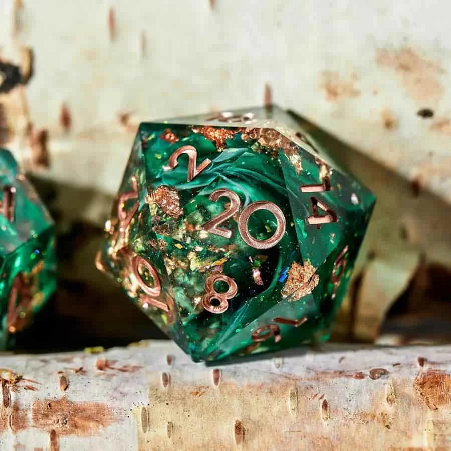Dispel Dice: Mossy Glade 7-Piece Polyhedral Dice Set - Image 4