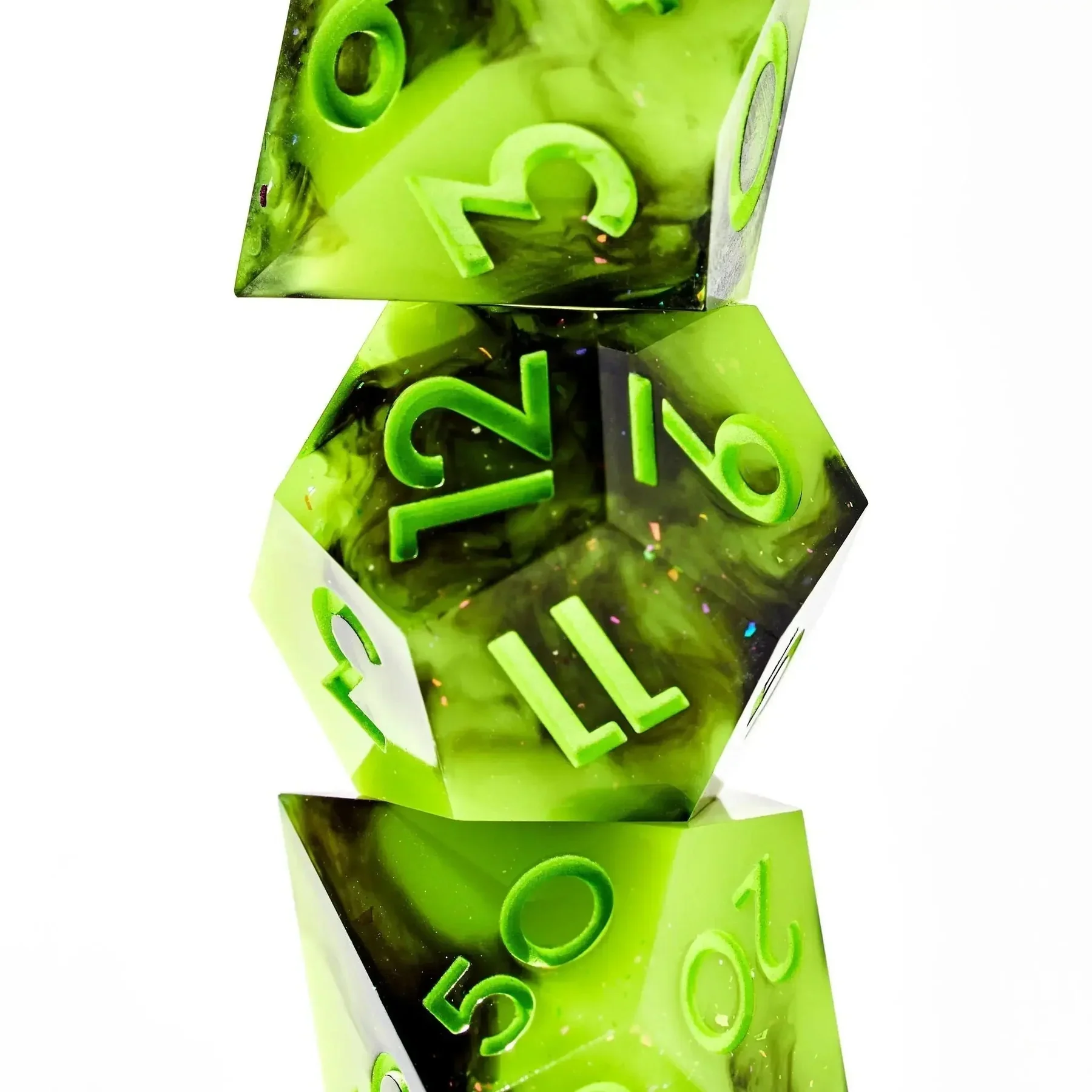 Dispel Dice: Neon Smoke 7-Piece Polyhedral Dice Set - Image 3