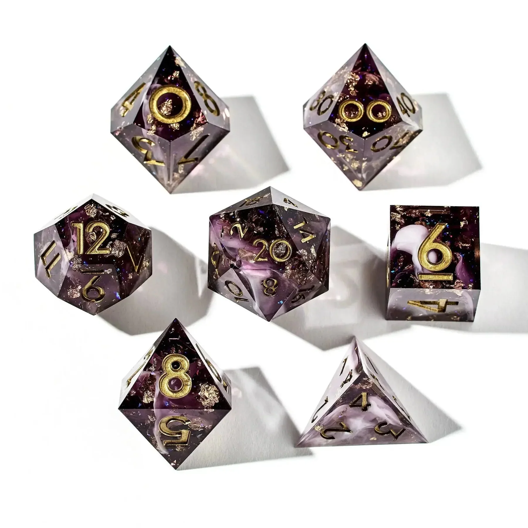 Dispel Dice: Orchid Dust 7-Piece Polyhedral Dice Set - Image 2