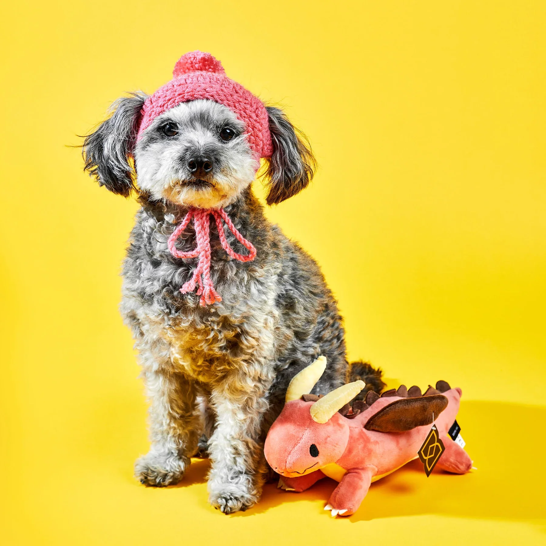 Dispel Dice: Red Dragon Plush Dog Toy with Squeaker - Image 3