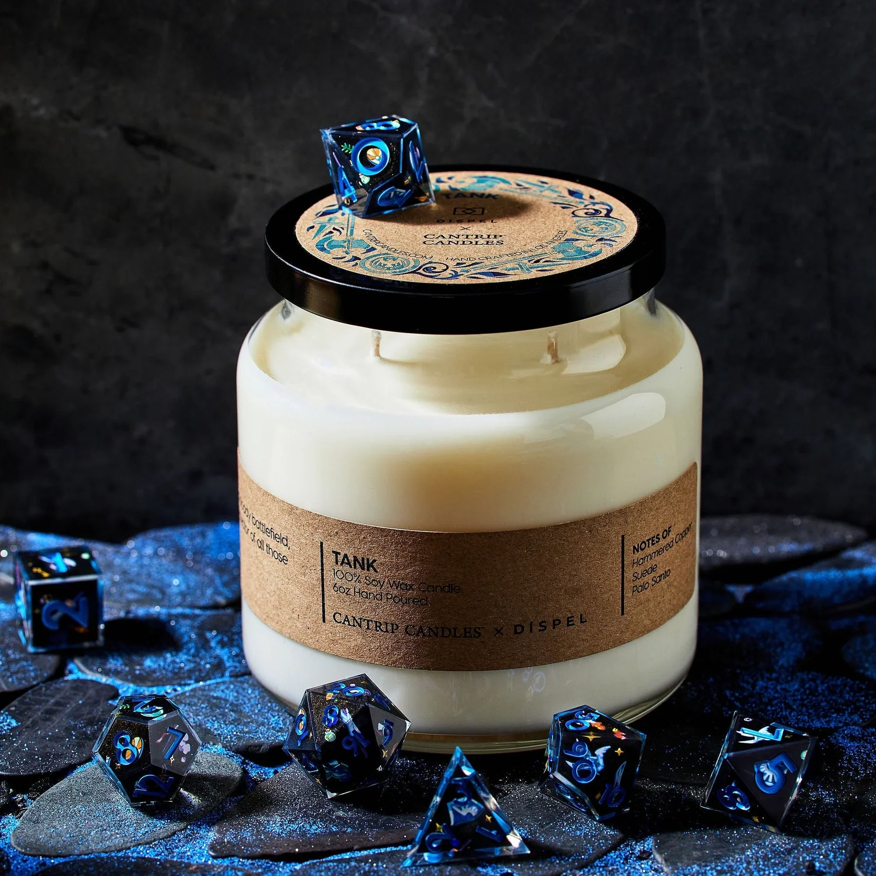 Dispel X Cantrip Candles: "Tank" Scented Soy Wax Candle - 16oz - Image 2