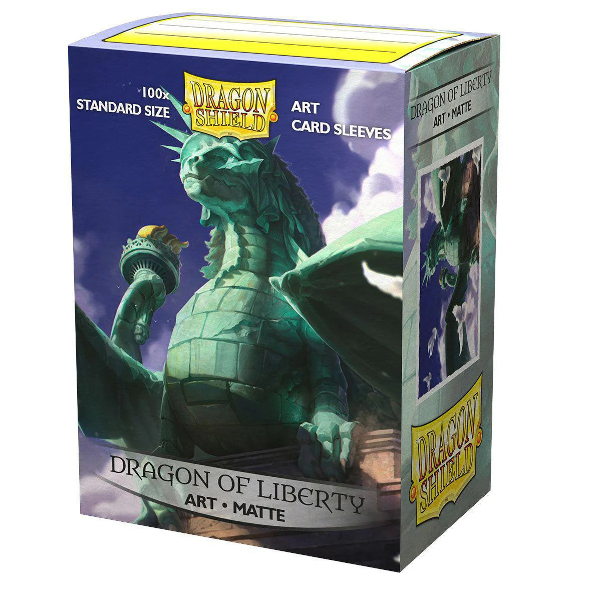 Dragon Shield: Art Matte Deck Protector Sleeves - Standard Size 'Dragon of Liberty'