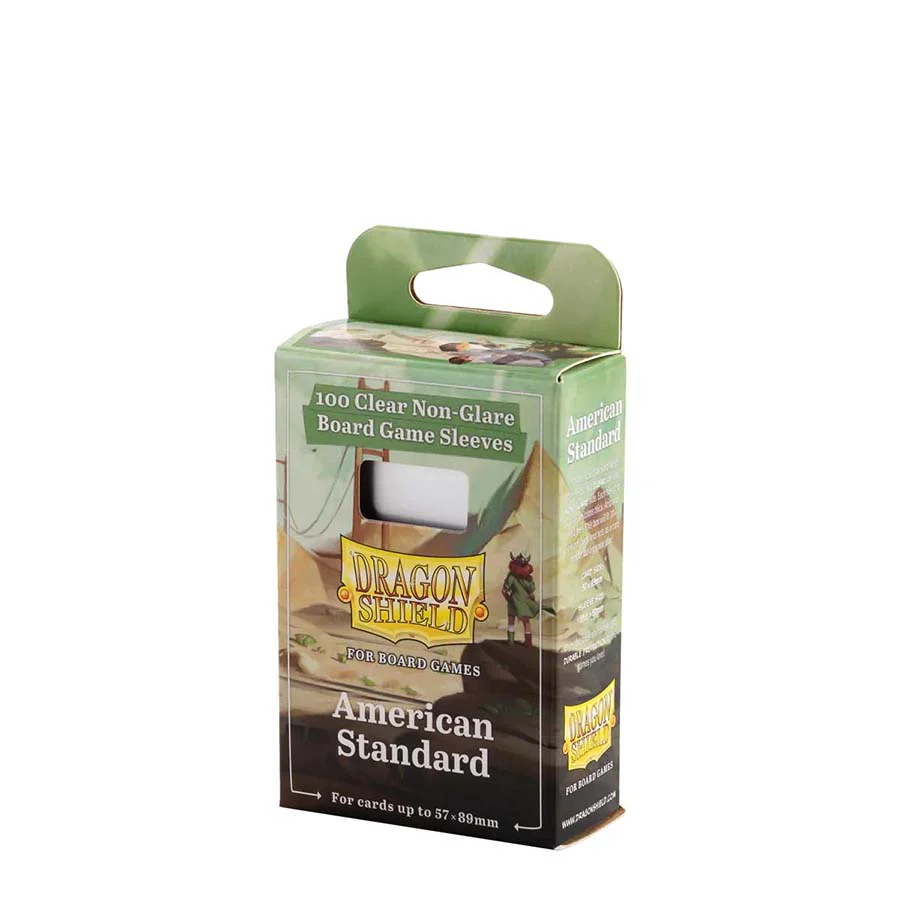 Dragon Shield: Board Game Sleeves: Clear Non-Glare American Standard (100) - Image 2