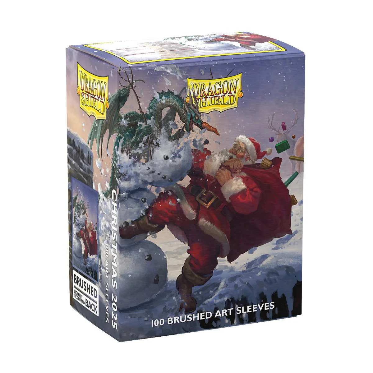 Dragon Shield: Brushed Art Deck Protector Sleeves - 'Christmas Dragon 2025' (100) - Image 2
