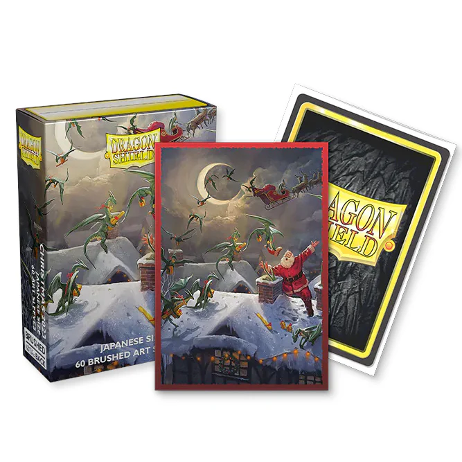 Dragon Shield:  Brushed Art Deck Protector Sleeves - Japanese Size 'Christmas 2023' (100)
