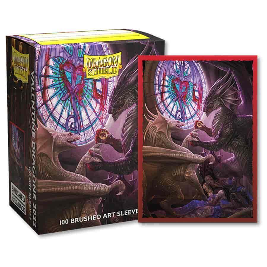 Dragon Shield: Brushed Art Deck Protector Sleeves - Standard Size '2022 Valentine Dragons' (100)
