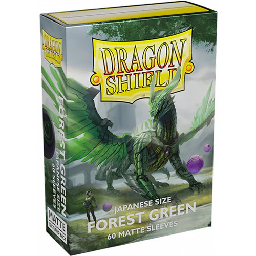 Dragon Shield: Deck Protector Sleeves - Japanese Size Matte Forest Green (60)