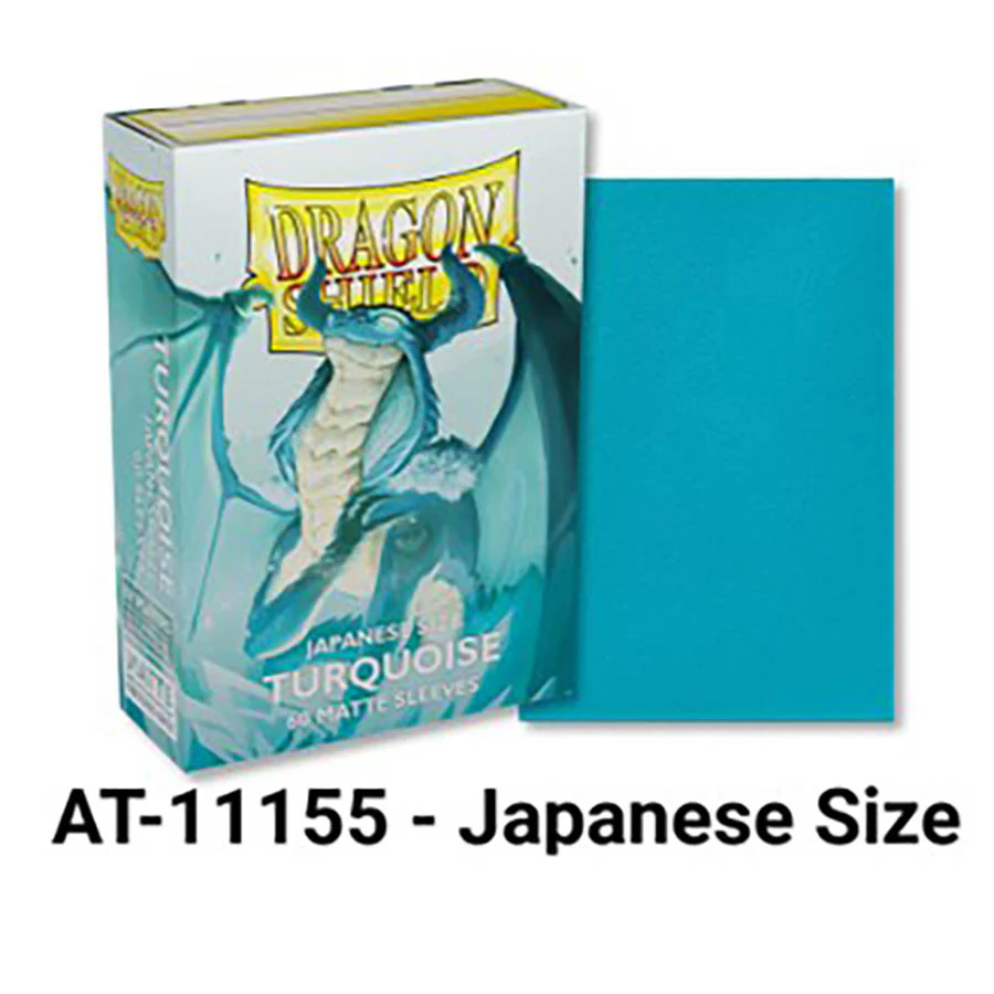 Dragon Shield: Deck Protector Sleeves - Player's Choice - Japanese Size Matte Turquoise (60)