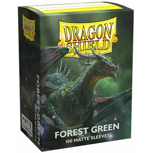 Dragon Shield: Deck Protector Sleeves - Standard Size Matte Forest Green (100)