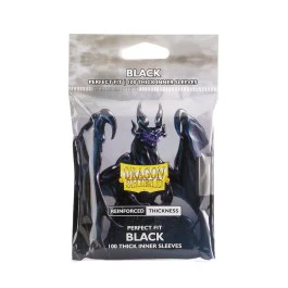 Dragon Shield: Deck Protector Thick Inner Sleeves - Standard Perfect Fit Black(100)