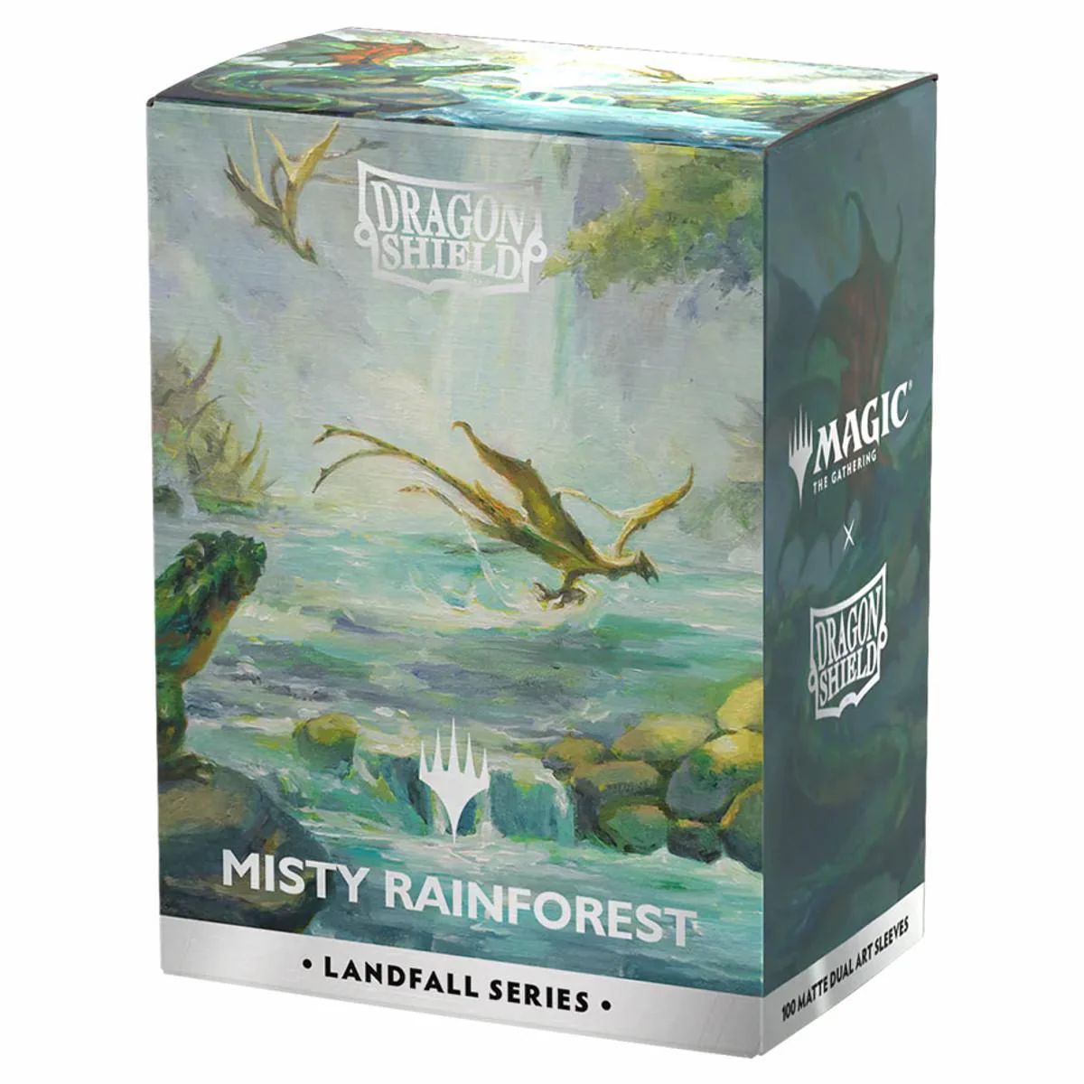Dragon Shield: Dual Matte Art Deck Protector Sleeves - Landfall Series - Misty Rainforest (100CT)
