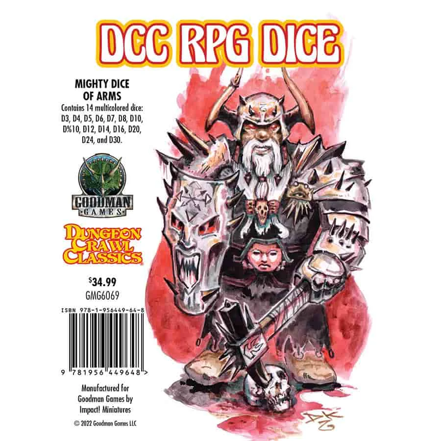 Dungeon Crawl Classics: DCC Dice: Mighty Dice of Arms