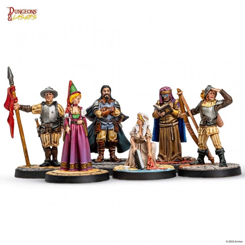 Dungeons and Lasers: Miniatures - Townsfolk Miniature Pack - Image 3