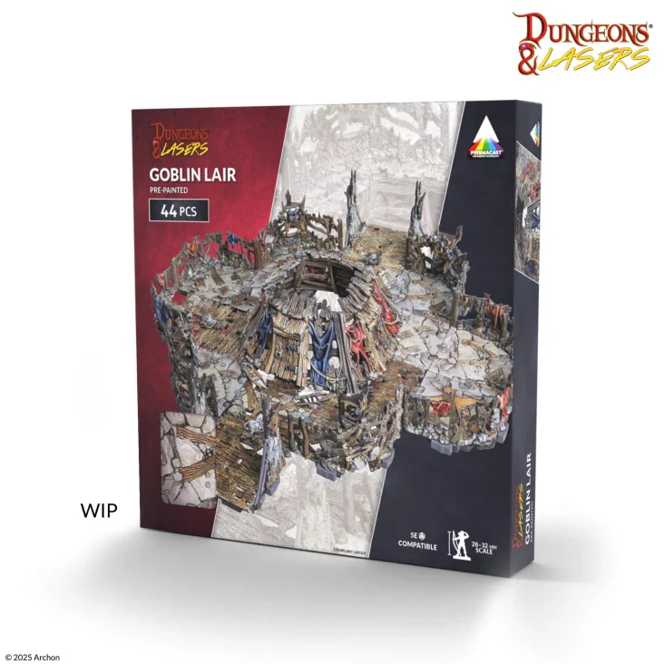 Dungeons and Lasers: PrismaCast Prepainted - Goblin Lair