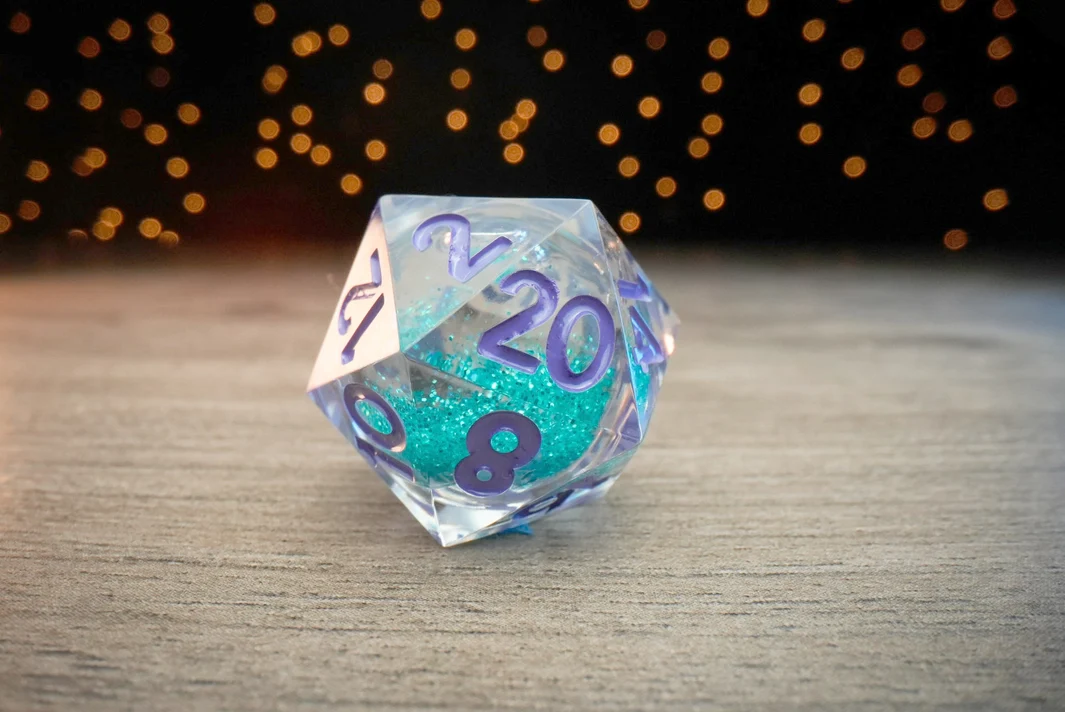 Metallic Dice Games: Gen 2 Liquid Core Elixir D20 - Disco Vibes