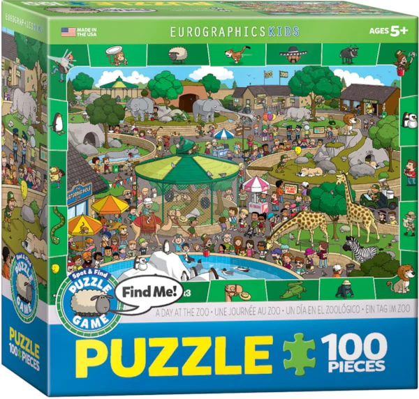 Eurographics: A Day in the Zoo - 100 Piece Puzzle
