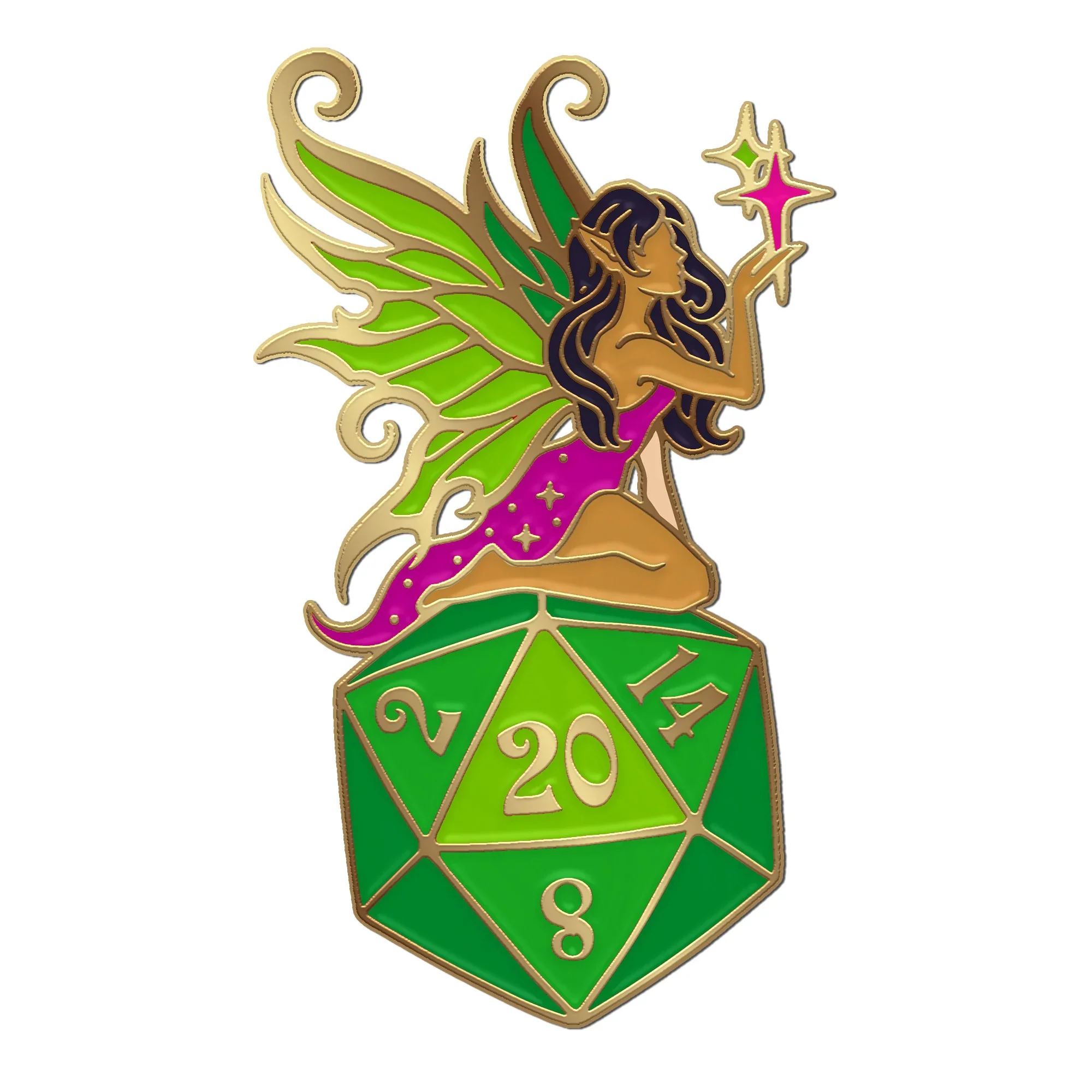 Fairy D20 Pin - Image 2