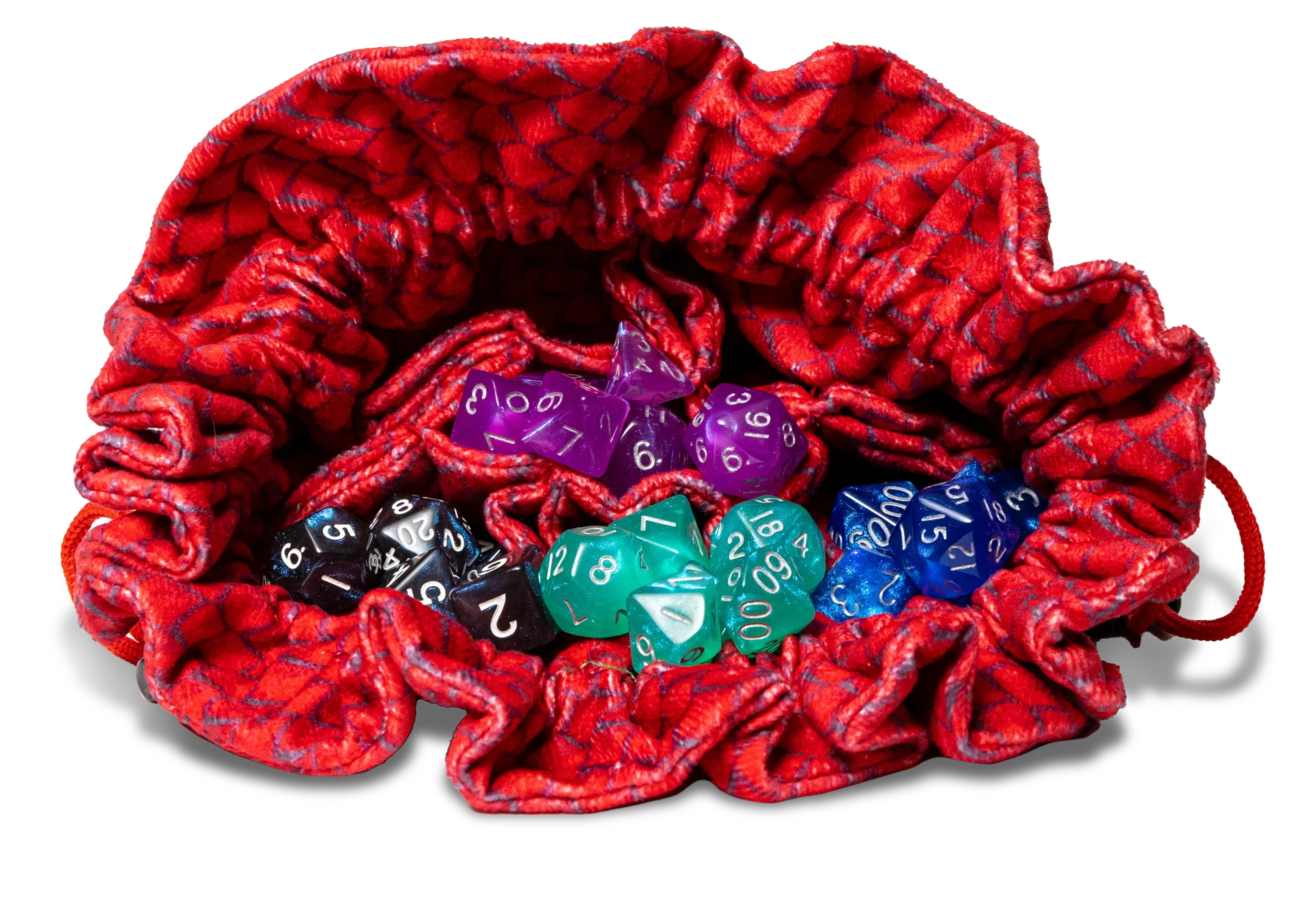 Fanroll: Dragon Storm - Velvet Dice Bag: Red Dragon Scales - Image 2