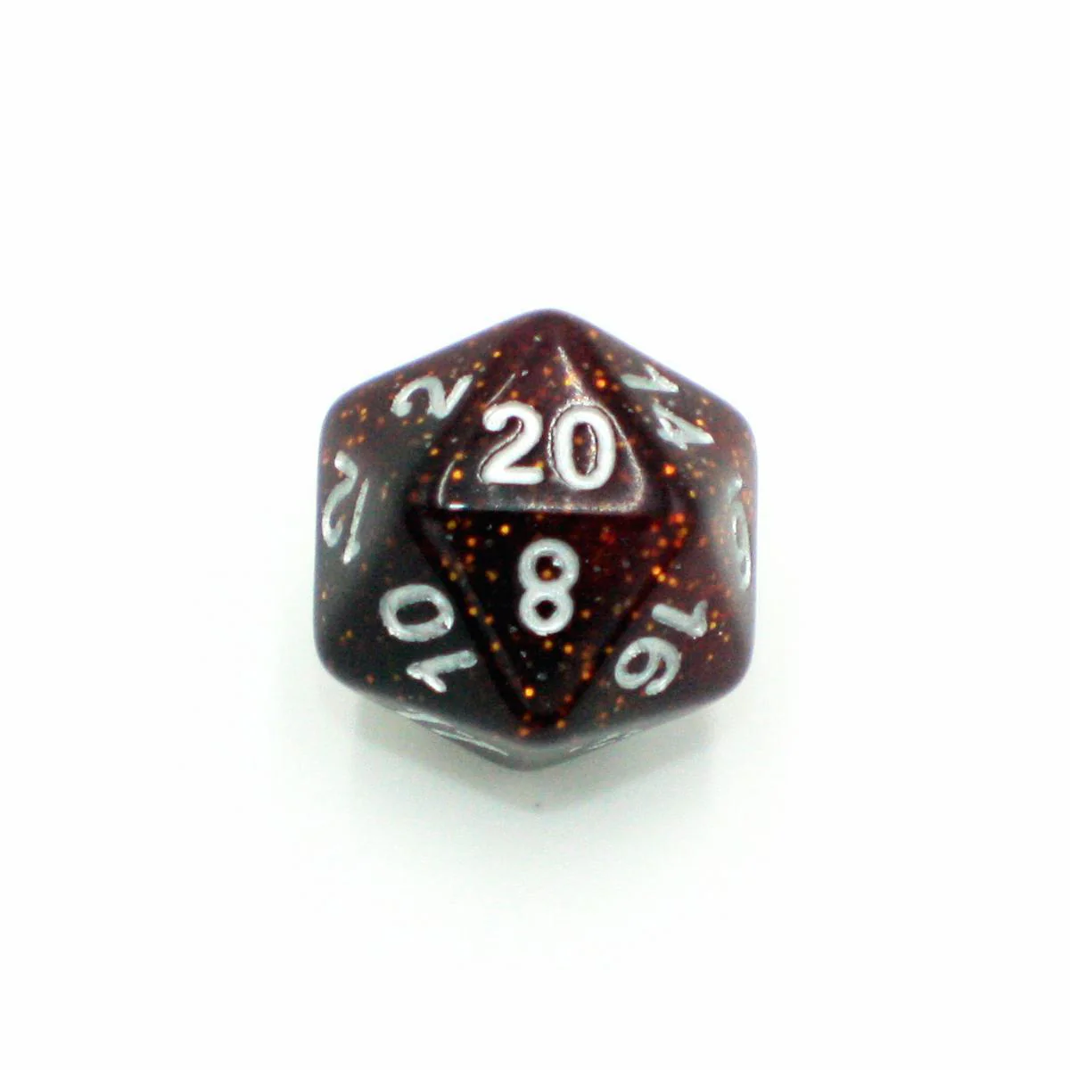 "Elven Wine" - Red and Purple Confetti Swirl - Polyhedral Dice (7) - Level One Dice - Image 4
