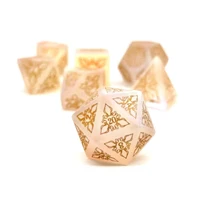 Feyweave - Frosted K9 With Gold Front Dice Set - Image 3
