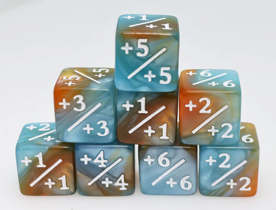 Foam Brain Games: +1/+1 Blue & Gold Counters for Magic (8) - Image 4
