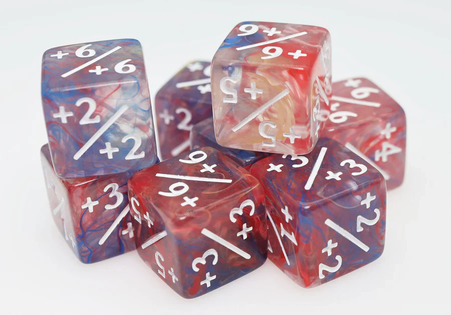 Foam Brain Games: +1/+1 Primary Colored Marble Counters for Magic (8) - Image 3