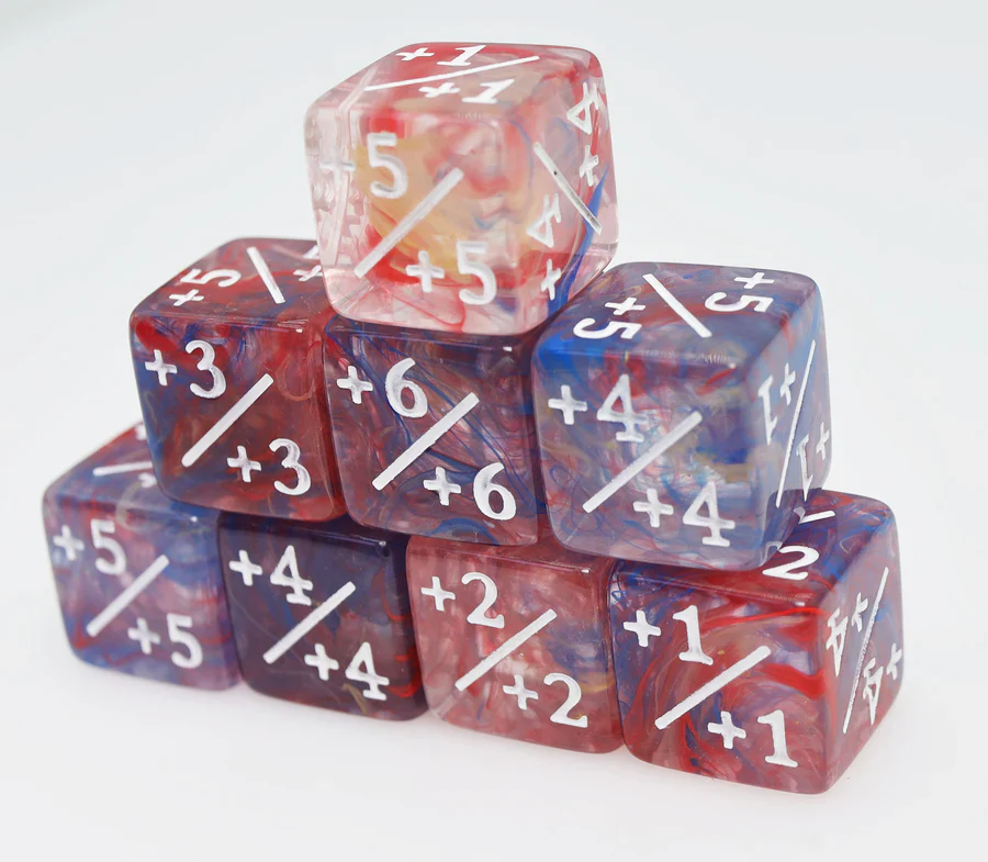 Foam Brain Games: +1/+1 Primary Colored Marble Counters for Magic (8) - Image 4
