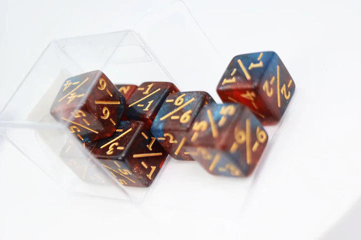 Foam Brain Games: -1/-1 Red & Blue Glitter Counters for Magic - set of 8 - Image 3