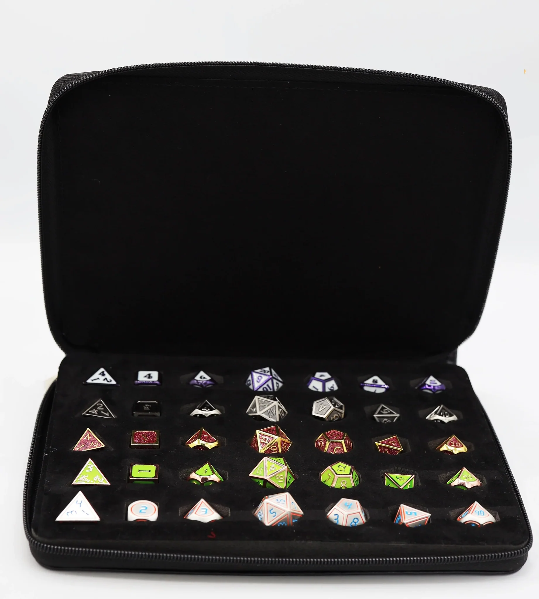 Foam Brain Games: Black Leatherette Folio Dice Case - Image 2
