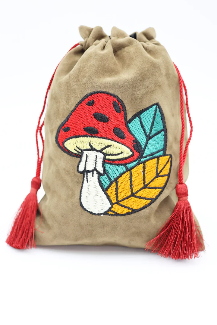 Foam Brain Games: Dice Bag - Mushroom & Leaf
