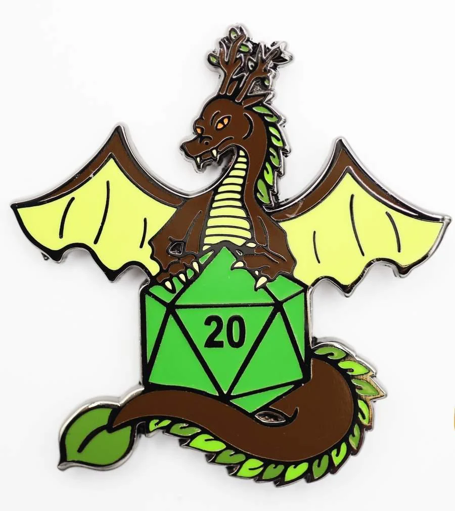 Foam Brain Games: Dice Dragons Pin - Earth