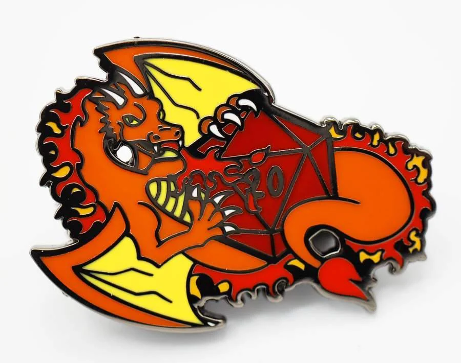Foam Brain Games: Dice Dragons Pin - Fire