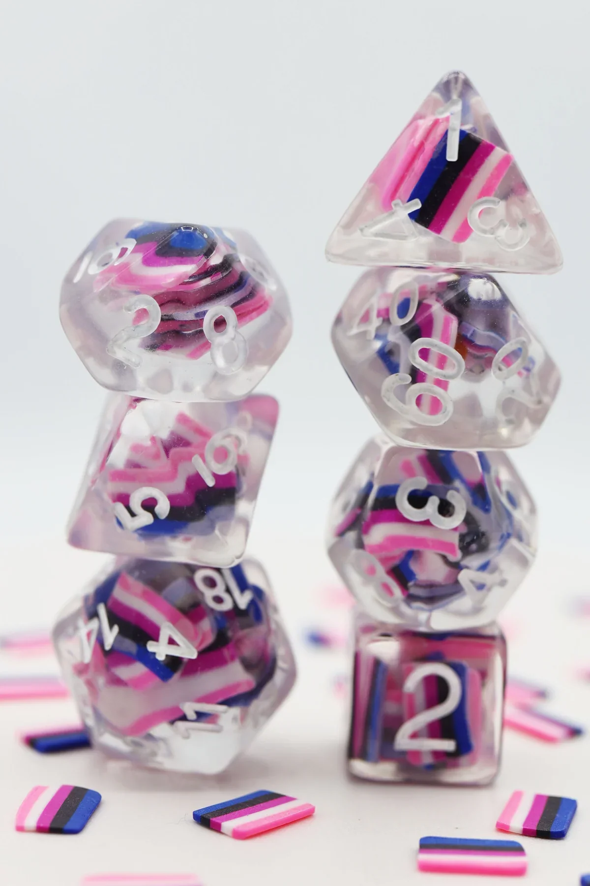 Foam Brain Games: Genderfluid Pride Flag RPG Dice Set - Image 2