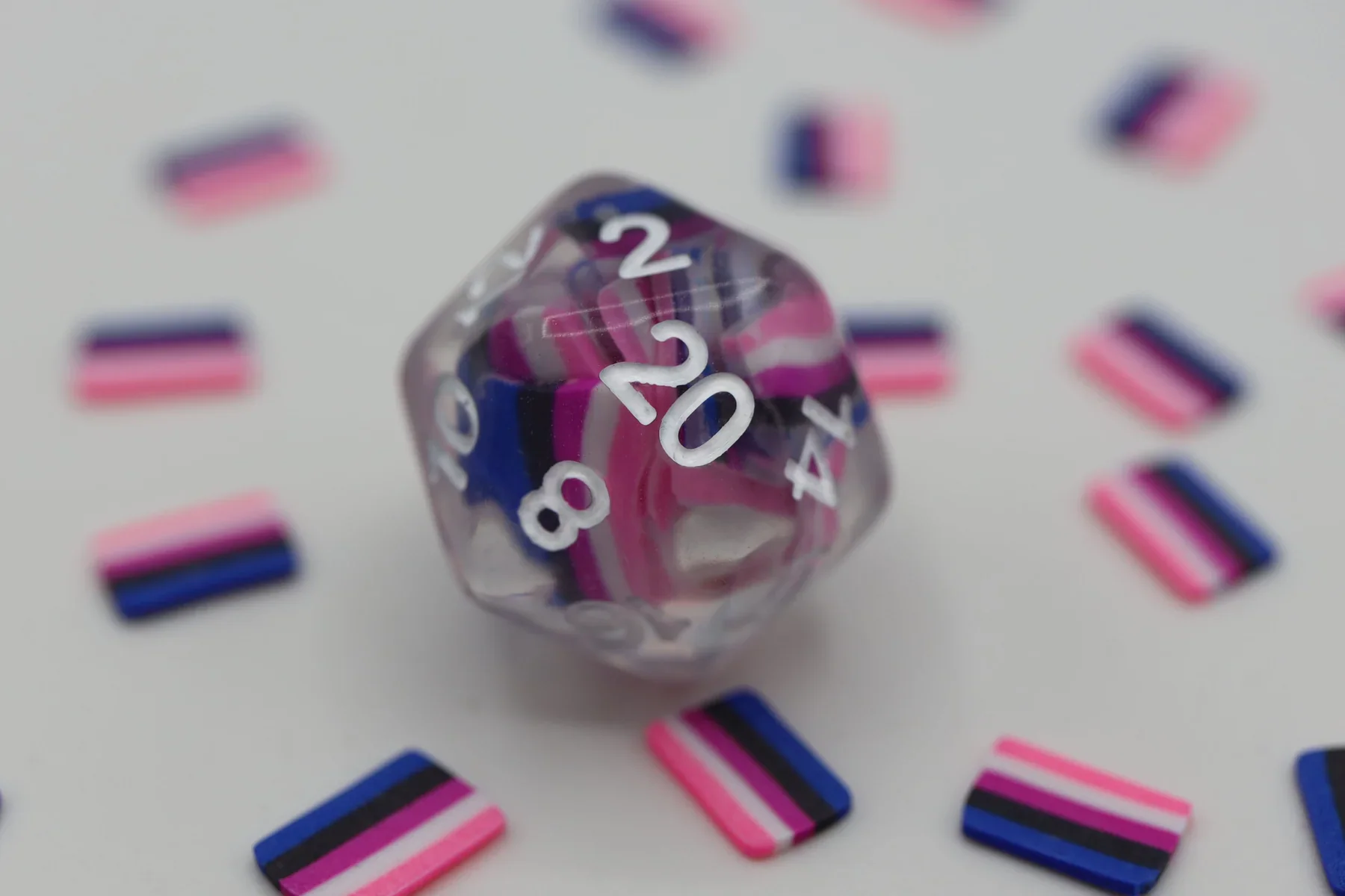 Foam Brain Games: Genderfluid Pride Flag RPG Dice Set - Image 3