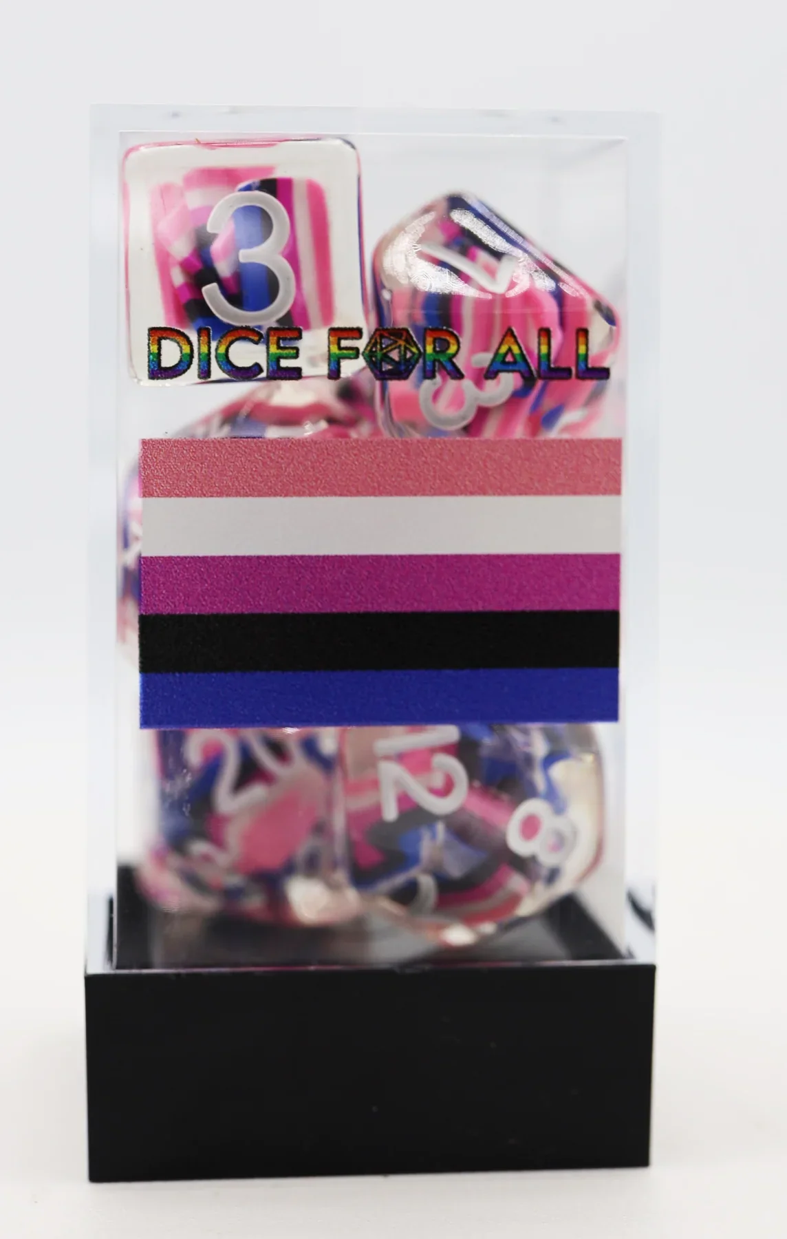 Foam Brain Games: Genderfluid Pride Flag RPG Dice Set - Image 5