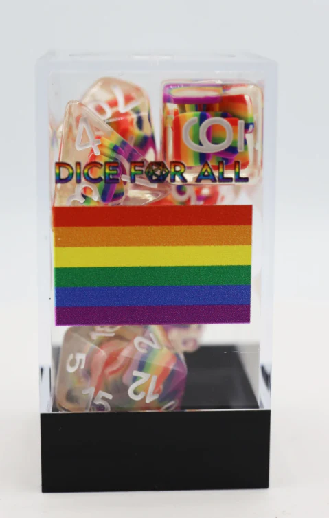 Foam Brain Games: Pansexual Pride Flag RPG Dice Set - Image 2