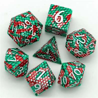 Foam Brain Games: Pit Viper Dragon Scale RPG Metal Dice Set