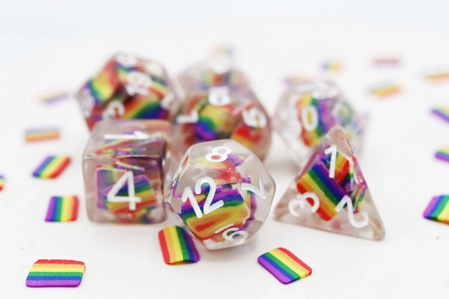 Foam Brain Games: Rainbow Pride Flag RPG Dice Set