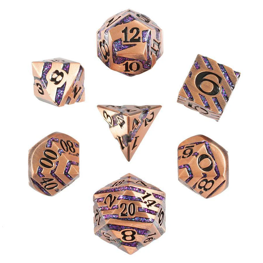 Forged Gaming: Alchemist Joy - Banded Metal RPG Dice Set