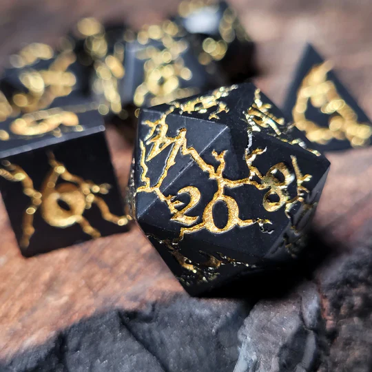 Forged Gaming: Cracked Storm Wracked - Metal RPG Dice Set - Image 2