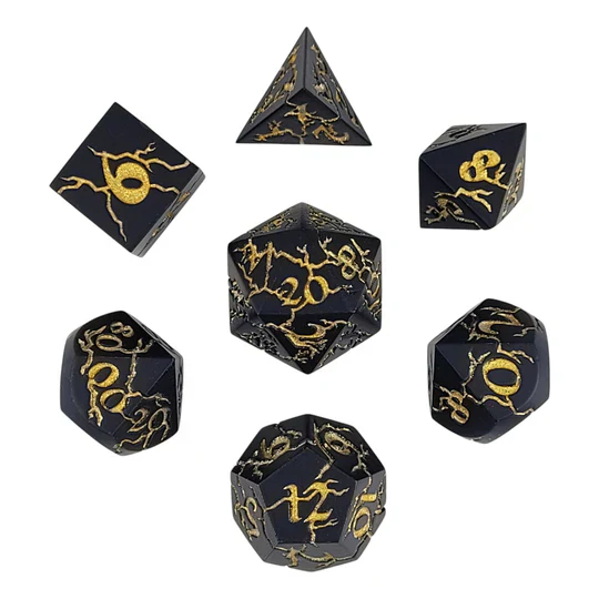 Forged Gaming: Cracked Storm Wracked - Metal RPG Dice Set - Image 3