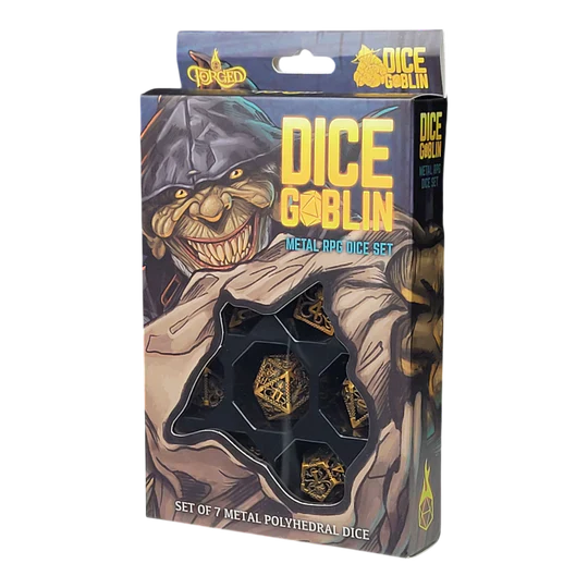 Forged Gaming: Dice Goblin - Deep Dreamer - Bronze - Hollow Metal RPG Dice Set - Image 2