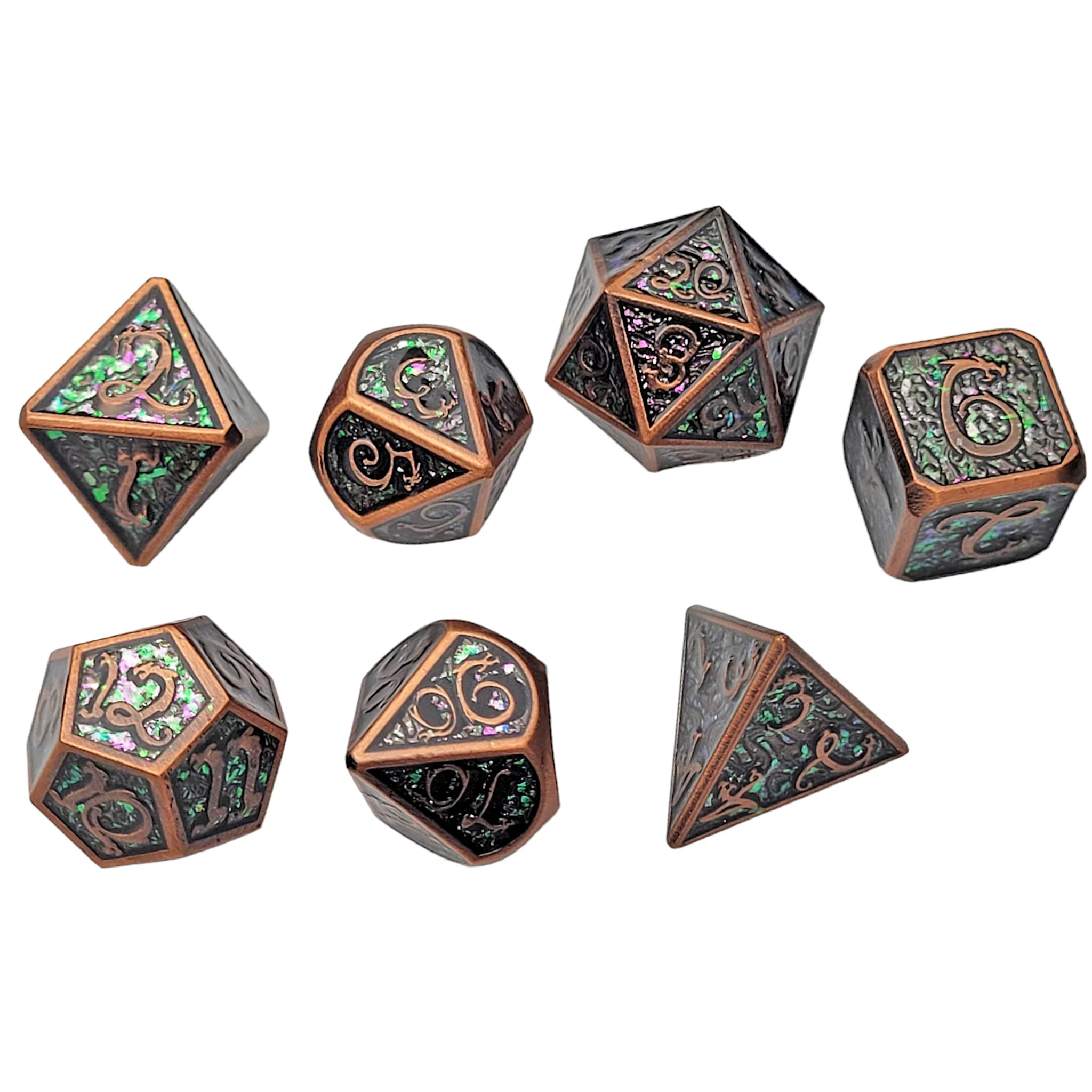 Forged Gaming: Draconic Shallows - Metal RPG Dice Set - Image 2