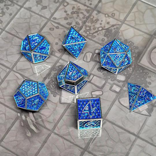 Forged Gaming: Dragon Scale - Ice Dragon - Metal RPG Dice Set - Image 2