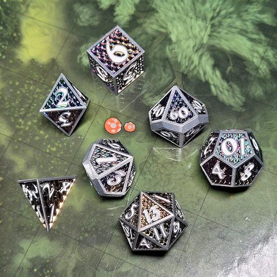 Forged Gaming: Dragon Scale - Rainbow Dragon - Metal RPG Dice Set - Image 2