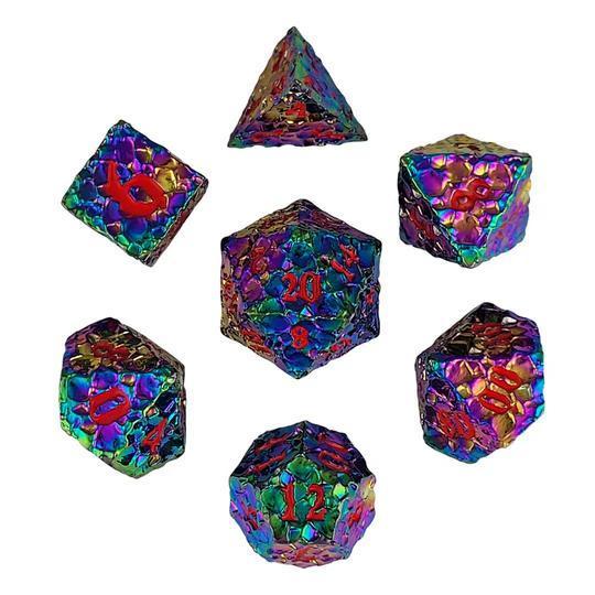 Forged Gaming: Meteorite Spectrum Metal RPG Dice Set of 7 - Image 3