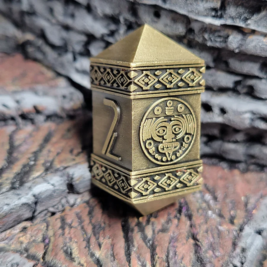Forged Gaming: Nahuatl's Chance Bronze - Metal RPG Dice Set - Image 4
